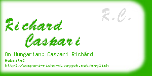 richard caspari business card