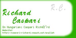 richard caspari business card
